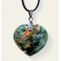 Pendentif Chrysoprase Cœur avec cordon