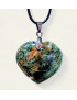 Pendentif Chrysoprase Cœur avec cordon