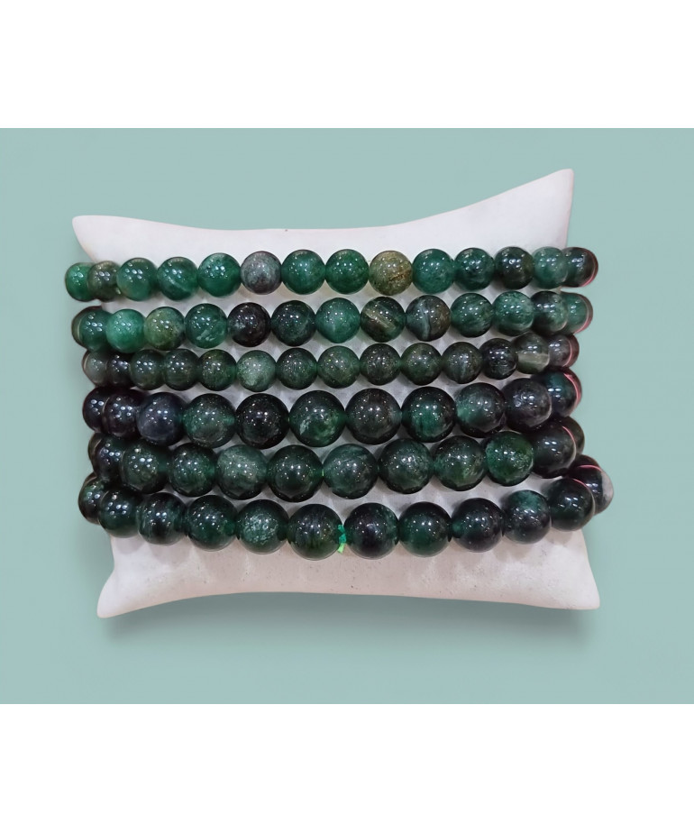 Bracelet Fuschite Pierres rondes (s)