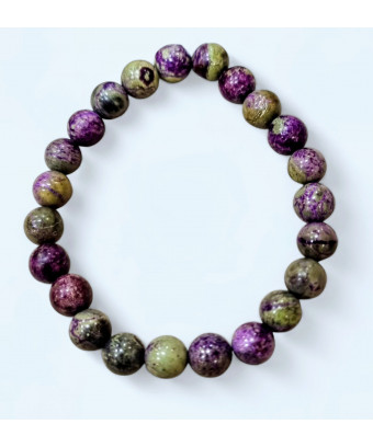 Bracelet Stichtite Pierres rondes 8mm (s)