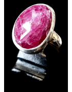 Bague Rubis Argent 925 Taille 56
