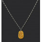 Pendentif Œil de Tigre Dragon sur Collier Obsidienne Œil céleste (s)