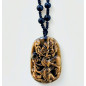 Pendentif Œil de Tigre Dragon sur Collier Obsidienne Œil céleste (s)