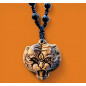Pendentif Œil de Tigre Tête de Tigre sur collier Obsidienne Œil céleste (s)
