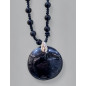 Pendentif Tourmaline noire sur Collier Obsidienne Œil céleste