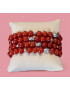 Bracelet Cornaline avec Insert Pierres rondes 8mm