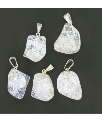 Pendentif Cristal de Roche Craquelé (s)
