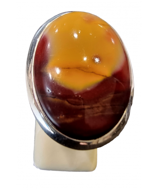 Bague Jaspe mokaïte Argent 925 taille 57