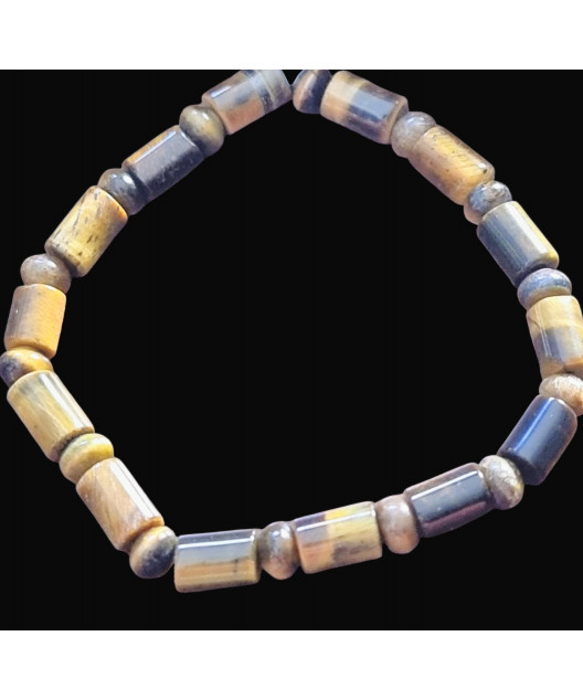 Bracelet Œil de Tigre Cylindres (s)