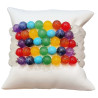 Bracelet Cristal de Roche Mat 7 Chakras Pierres Rondes 8mm
