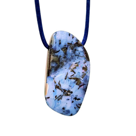 Pendentif Opale Boulder sur Cordon réglable