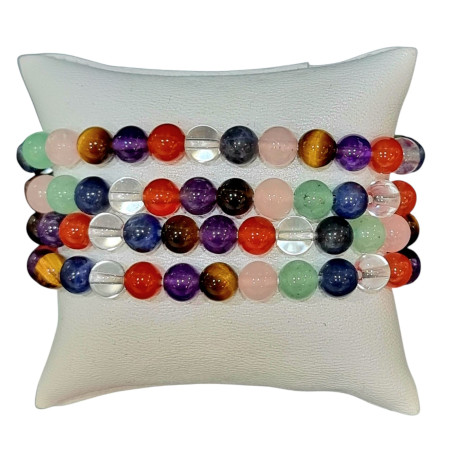 Bracelet Multipierres Pierres Rondes 6mm Enfant