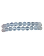 Bracelet Cristal de Roche mat Pierres Rondes de 8mm