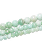 Bracelet Calcédoine verte pierres rondes
