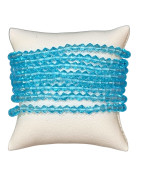 Bracelet Perles Swarovski Facettées Bleues Enfant