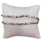 Bracelet Perles Swarovski Cylindriques Acier Enfant