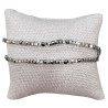 Bracelet Perles Swarovski Cylindriques Acier Enfant