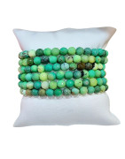 Bracelet Chrysoprase A+ Pierres Rondes Facettées 6mm