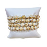 Bracelet Howlite Coquillage Pierres Rondes 8mm