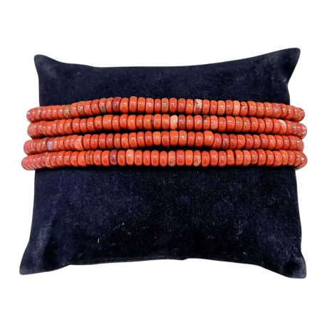 Bracelet Jaspe Impérial Donuts Rouges