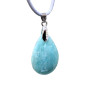 Pendentif Amazonite Goutte sur Cordon Réglable