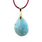 Pendentif Amazonite Goutte sur Cordon Réglable