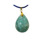 Pendentif Amazonite Goutte sur Cordon Réglable
