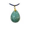 Pendentif Amazonite Goutte sur Cordon Réglable