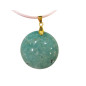 Pendentif Amazonite Rond sur Cordon Réglable