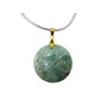 Pendentif Amazonite Rond sur Cordon Réglable
