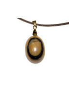 Pendentif Jaspe Ovale sur Cordon Réglable