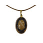 Pendentif Jaspe Ovale sur Cordon Réglable