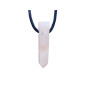 Pendentif Quartz Rose Pointe sur Cordon Réglable