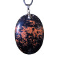 Pendentif Obsidienne Acajou sur Cordon réglable