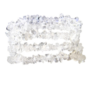 Bracelet Cristal de Roche Petites Pierres Baroque 19cm