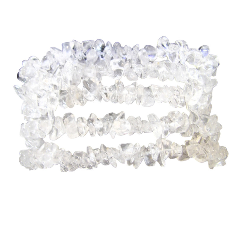 Bracelet Cristal de Roche Petites Pierres Baroque 19cm