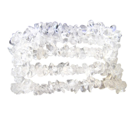Bracelet Cristal de Roche Petites Pierres Baroque 19cm