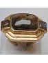 Bague Labradorite Niiki PARIS bronze plaqué or Taille réglable
