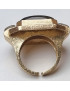 Bague Labradorite Niiki PARIS bronze plaqué or Taille réglable