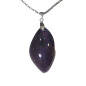 Pendentif Obsidienne Œil Céleste Goutte avec Chaîne Acier