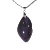 Pendentif Obsidienne Œil Céleste Goutte avec Chaîne Acier