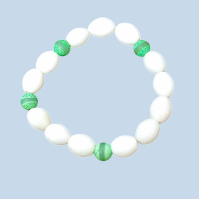 Bracelet Agate du Tibet et Perles de Verre de Murano