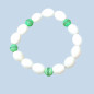 Bracelet Agate du Tibet et Perles de Verre de Murano