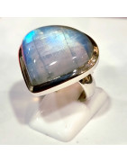 Bague Pierre de lune Argent 925 Taille 56