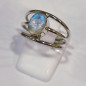 Bague Pierre de lune Facettée Argent 925 Taille 52