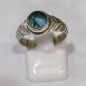 Bague Tourmaline Bleue Argent 925 Taille 52