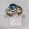 Bague Tourmaline Bleue Argent 925 Taille 52