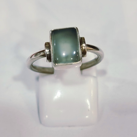 Bague Calcédoine Bleue Argent 925 Taille 52