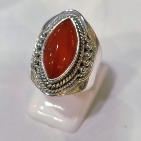 Bague Cornaline Argent 925 Taille 50