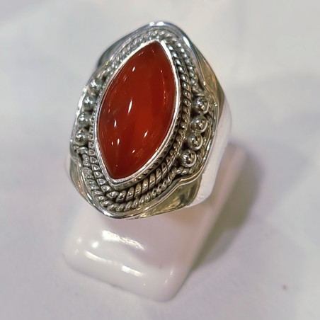 Bague Cornaline Argent 925 Taille 50